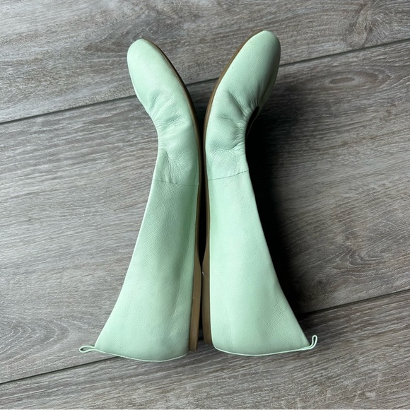 J. Crew Sage Green Soft Leather Ballet Flats - Picture 9 of 15